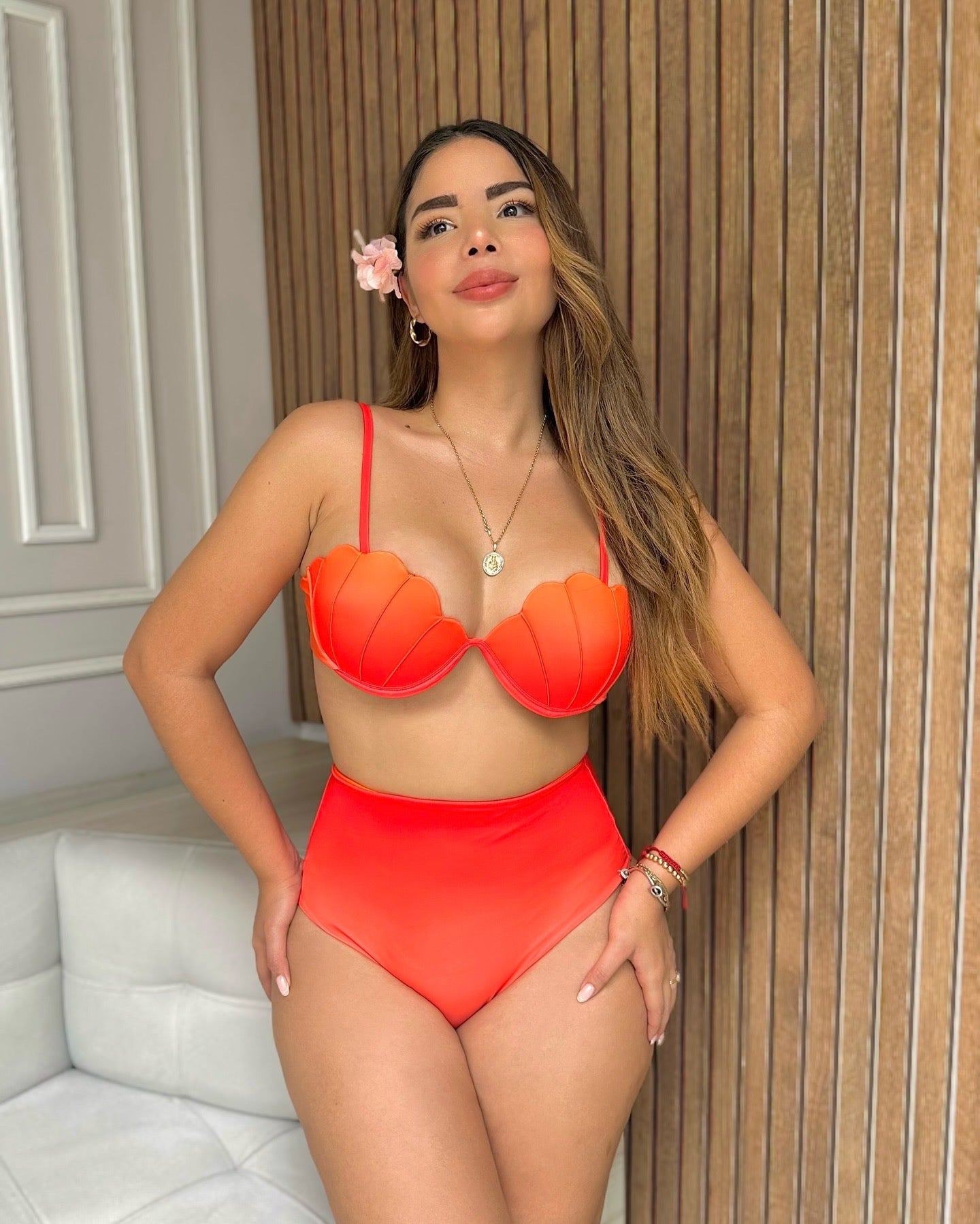 TRAJE DE BAÑO VALERIA DOS PIEZAS CON COPA PREHORMADA Y PANTY ALTO