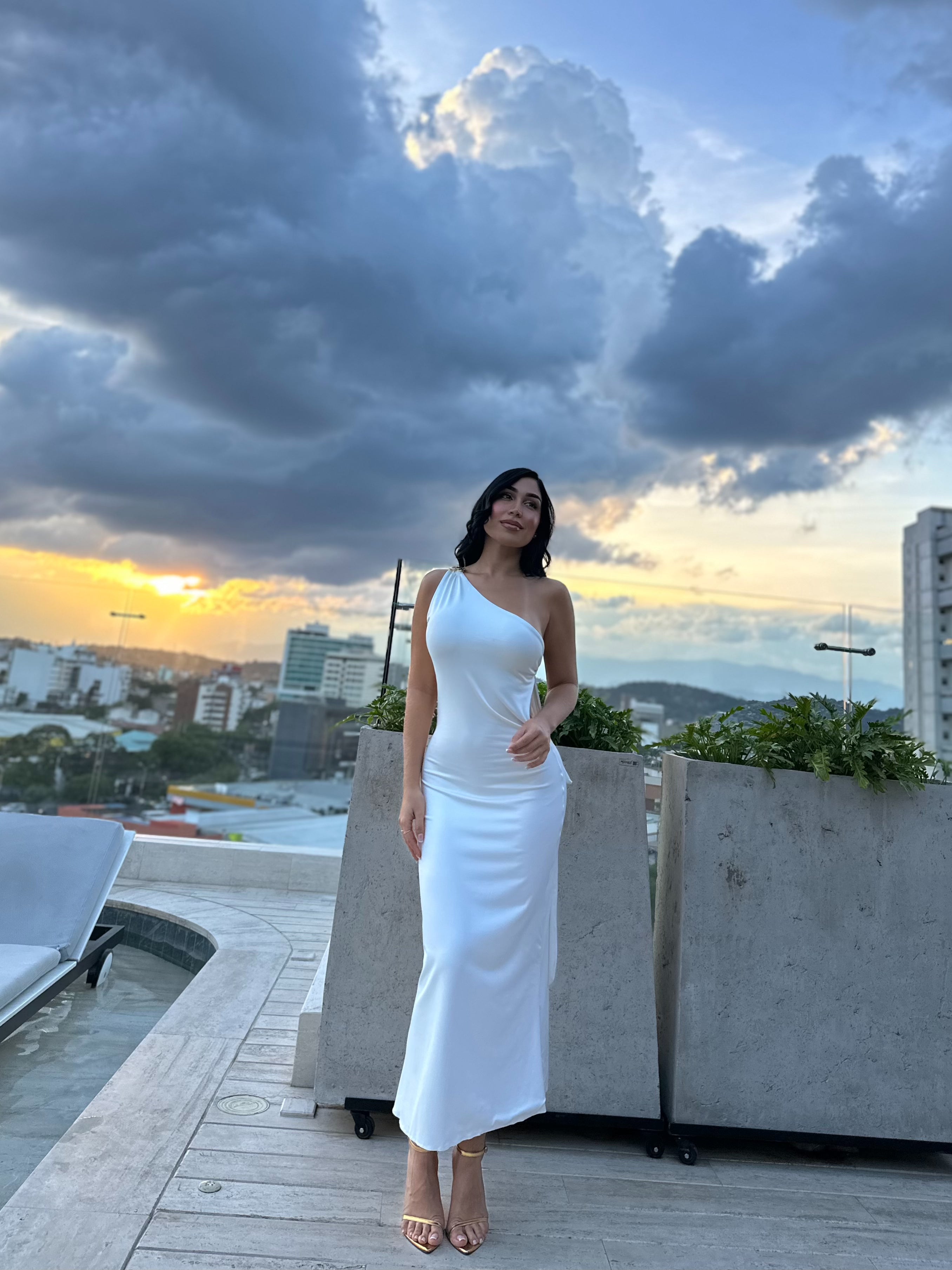 Vestido Lirio Con Control de Abdomen